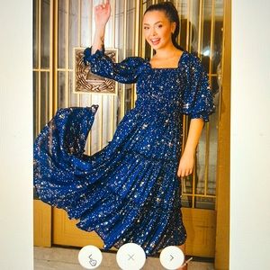 Blue starry night dress